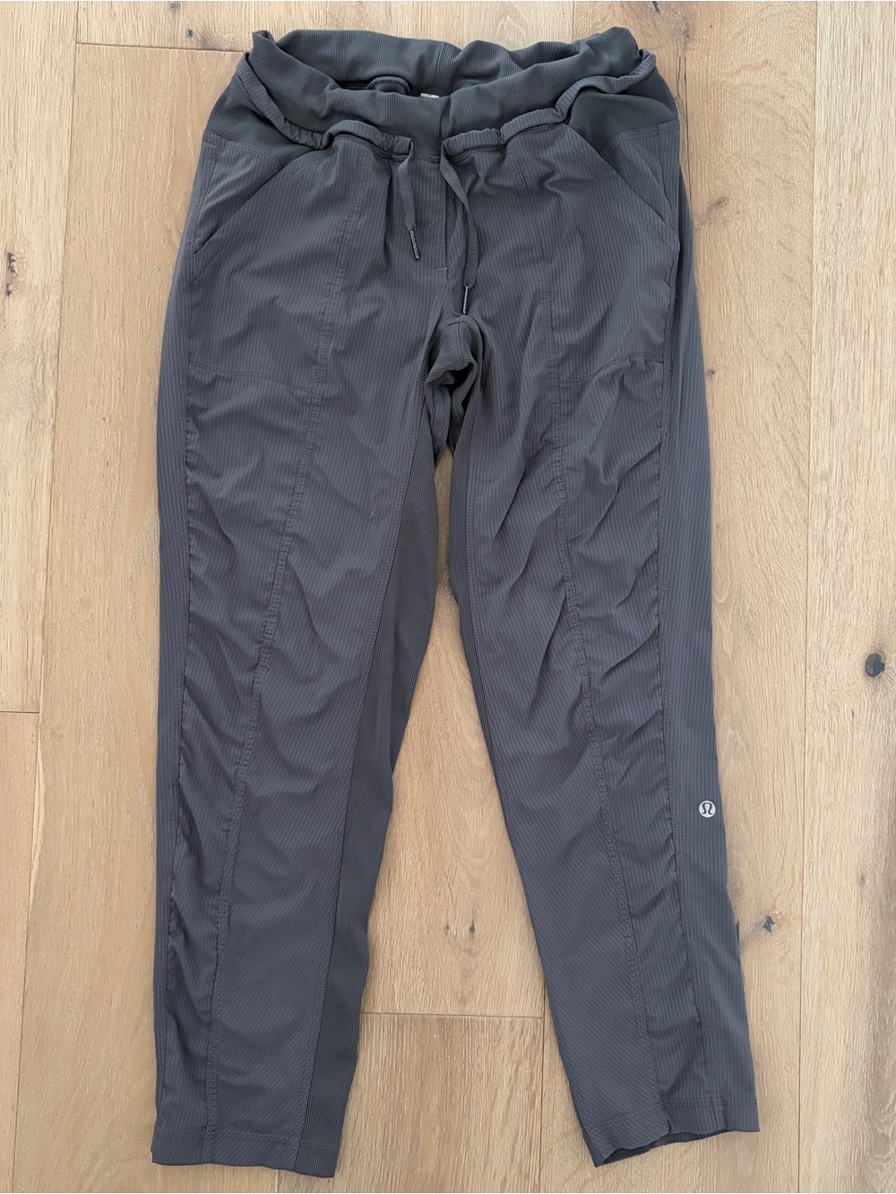 Lululemon Dance Studio Pants Women’s 6 Gray Drawstring Stretch Straight Leg*H1